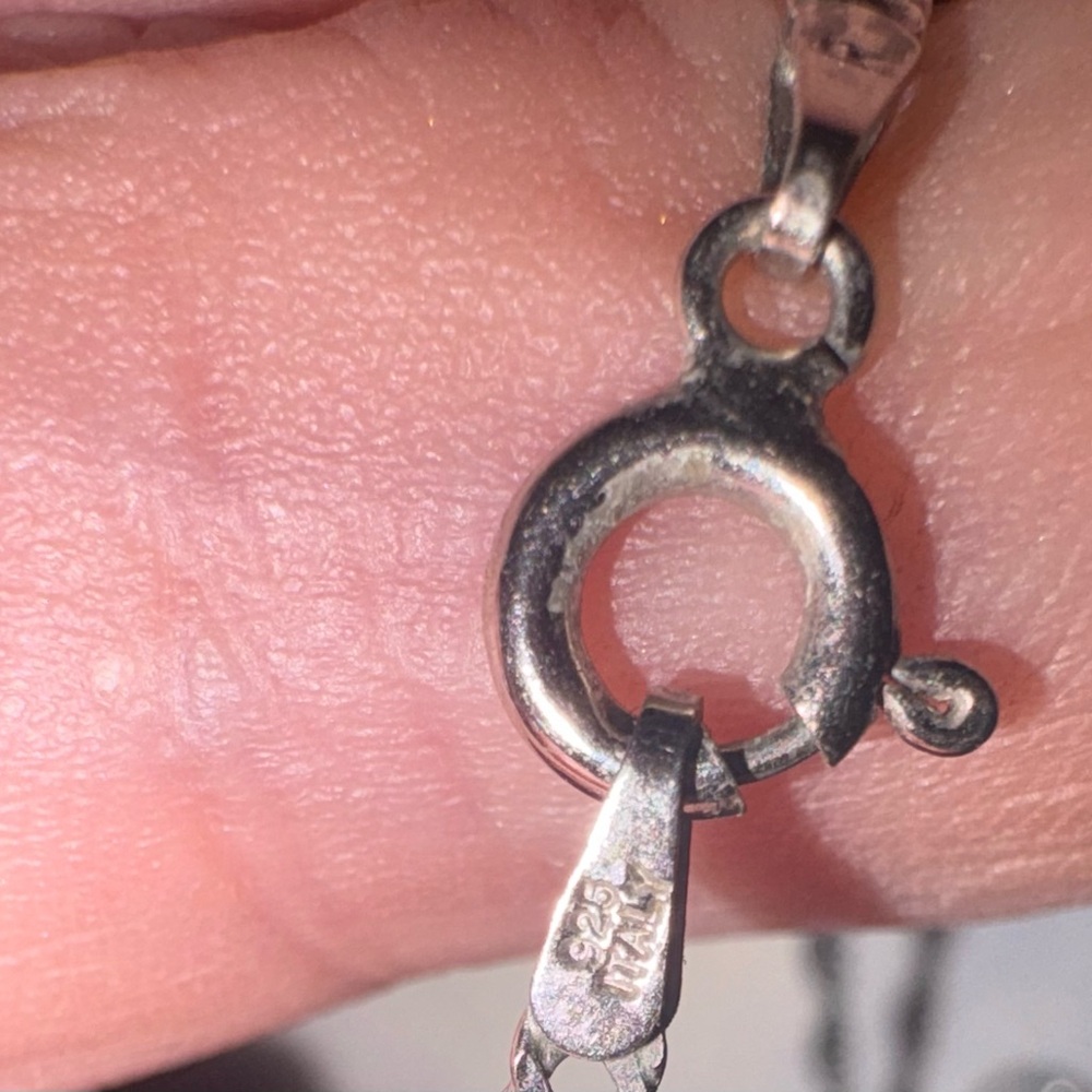 Vintage RARE Sterling Silver 925 Marcasite Rose Pendant & Chain 18’Earrings Set - Picture 10 of 10